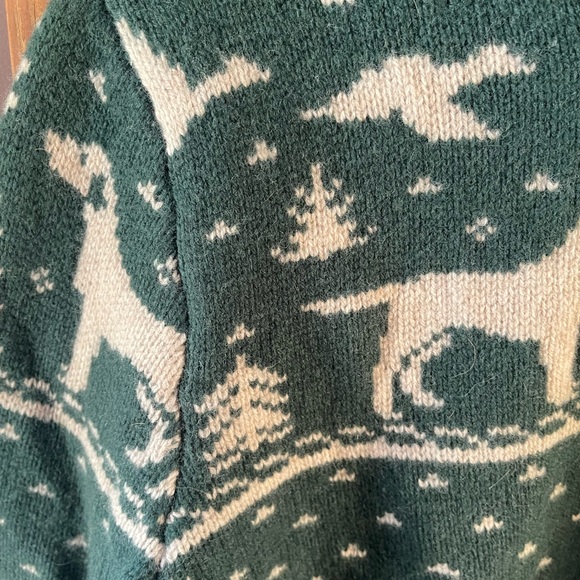 J Crew 100% Lambs Wool Fair Isle Duck Labrador Dog Christmas Hunting Sweater - Picture 2 of 3